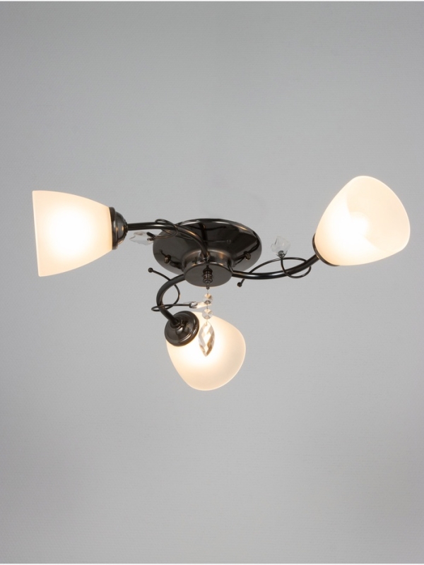 Люстра Люстра "Том" 3х40Вт Е27 черный хром 56х56х26см