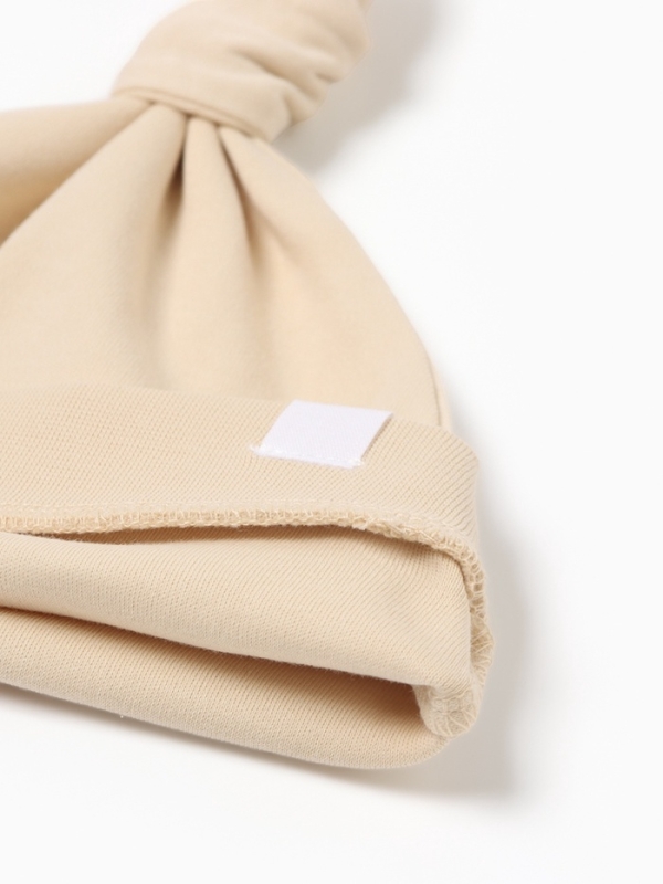 Шапочка детская с узелком MINAKU "Nature", цвет бежевый, размер 36