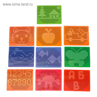 Магнитный планшет &laquo;Яблоко&raquo;, большое, 468 отверстий, цвет красный