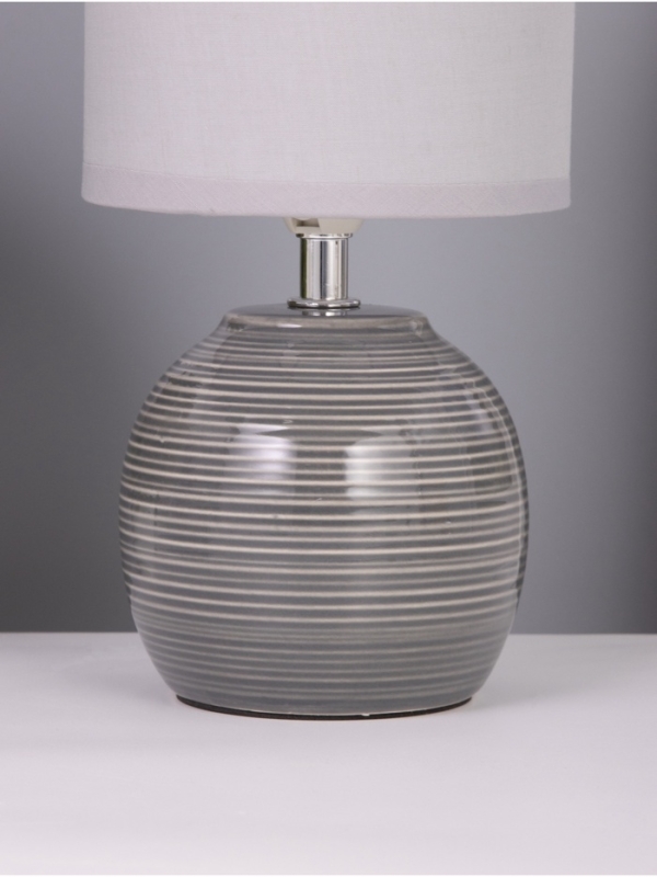 Лампа настольная "Бриз" 1х40Вт Е14 серый 13х13х25см