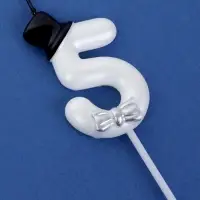 Свеча для торта &laquo;Джентельмен&raquo;, цифра 5, белая