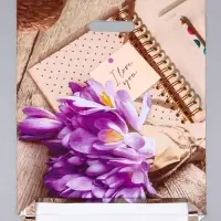 Пакет &laquo;Крокусы&raquo;, полиэтиленовый с вырубной ручкой, 37&times;46 см, 30 мкм