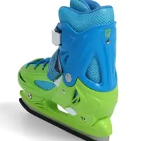 Коньки детские раздвижные BlackAqua, р. 30-33, для фитнеса, зелёные, синие