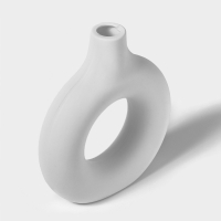 Ваза для сухоцветов "Ring" 5х18х19,5 см, цвет белый Ваза для сухоцветов "Ring" 5х18х19,5 см, цвет белый