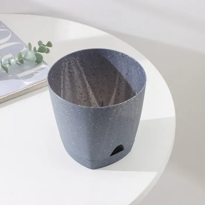 Горшок для цветов с прикорневым поливом &laquo;Amsterdam&raquo;, 1,35 л, d=14 см, темный камень