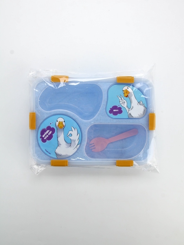 Ланч - бокс с 4 секциями &laquo;Наслаждаюсь&raquo;, 23 х 17 х 5,5 см, голубой