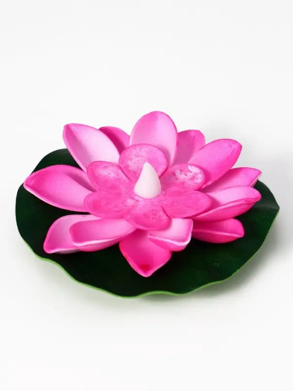 Садовый светильник для водоемов 10 х 13 х 15 см, на батарейке "Лотос" розовый СК-002