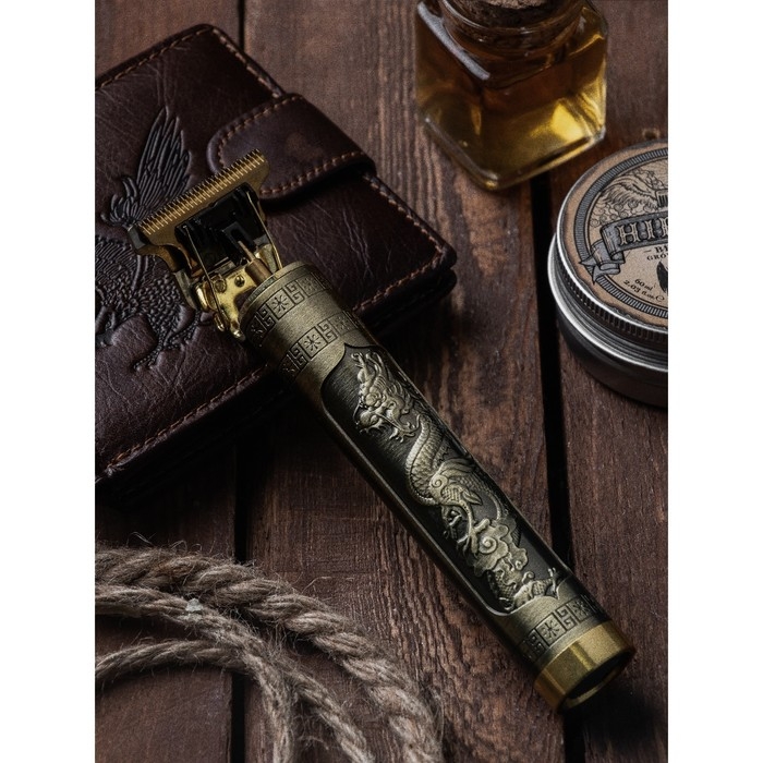 Машинка для стрижки Windigo LTRI-27, портативная, 2500 мАч, 1,5/2/3/4 мм, АКБ, "Дракон"