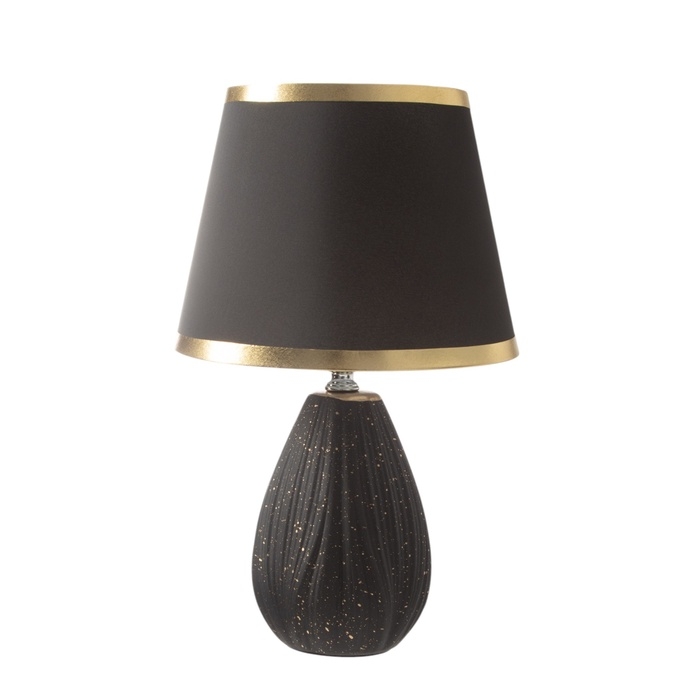 Лампа настольная Лампа настольная "Нежность" 1х40Вт Е14 черный/золото 20х20х34см