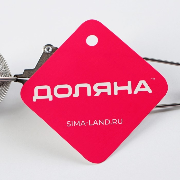 Ситечко для чая Доляна &laquo;Лаванда&raquo;, 15,5&times;4,5 см, цвет серебристый