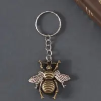 Брелок металл "Пчела" МИКС 4х3,5 см