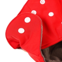 Многоразовый подгузник, угольно-бамбуковая ткань, 3-15 кг, цвет красный, Крошка Я