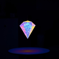 Светодиодная фигура &laquo;Бриллиант&raquo; 17 &times; 25 &times; 17 см, пластик, 220 В, свечение белое