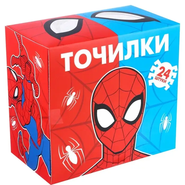 Точилка пластиковая прямоугольная, &laquo;Человек-паук&raquo;