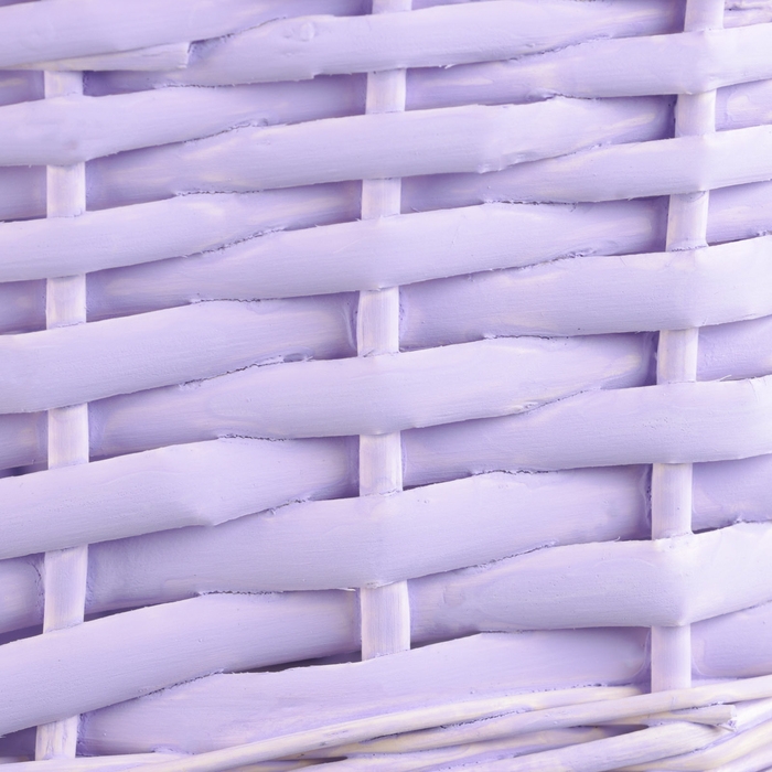 Корзина плетеная, 25х17х11х30 см, сиреневый, ива