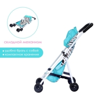 Коляска для кукол, летняя &laquo;Зебра&raquo;, металлический каркас