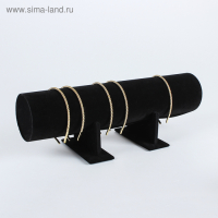 Подставка под ободки, флок, 50&times;17,5&times;16,5 см, d=11 см, цвет чёрный