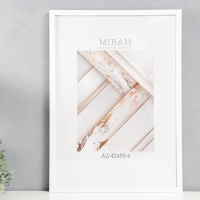 Фоторамка пластик "МИРАМ" 42х59,4 см, (А2) 641861 белый (пластиковый экран)