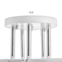 Люстра "Ава" 5хЕ27 40Вт бело-хромовый 58х58х27 см BayerLux Люстра "Ава" 5хЕ27 40Вт бело-хромовый 58х58х27 см BayerLux