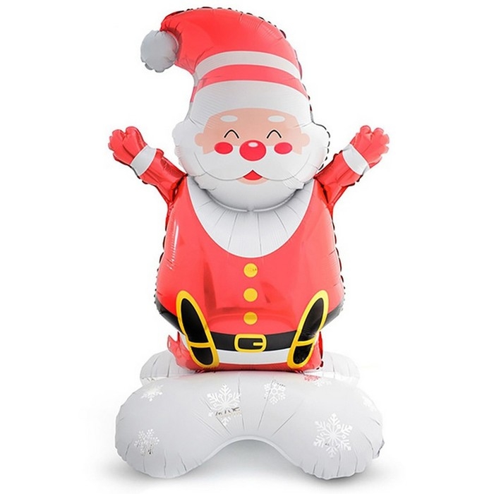 Шар фольгированный 58 Шар фольгированный 58" «Весёлый санта», фигура, под воздух