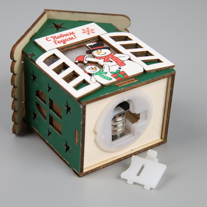 Ёлочная игрушка &laquo;Два снеговика&raquo;, от батареек, свечение тёплое белое