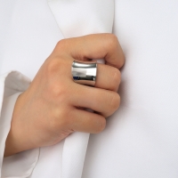 Кольцо металл &laquo;Тренд&raquo; оковы, цвет серебро, безразмерное