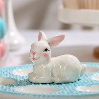 Подставка для яиц Доляна &laquo;Зайка&raquo;, 25&times;18&times;9 см, цвет голубой