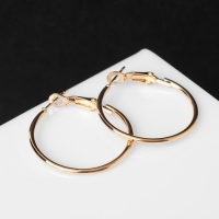 Серьги-кольца &laquo;Классика&raquo; d=3 см, цвет золото