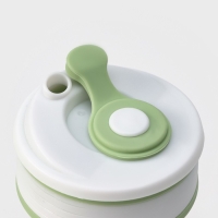 Стакан складной с крышкой Доляна &laquo;С собой&raquo;, 350 мл, 8,5&times;14 см, цвет фисташковый