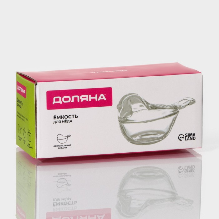Ёмкость стеклянная для варенья и мёда Доляна &laquo;Синичка&raquo;, 80 мл