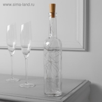 Гирлянда &laquo;Нить&raquo; 2 м роса с пробкой, IP20, серебристая нить, 20 LED, батарейки LR44х3 (в комплекте), свечение синее