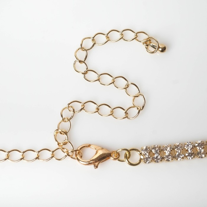 Чокер &laquo;Лёд&raquo; элегантный, цвет белый в золоте, 32 см