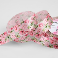 Лента атласная «Пионы», 25 мм × 18 ± 1 м, цвет разноцветный Лента атласная «Пионы», 25 мм × 18 ± 1 м, цвет разноцветный