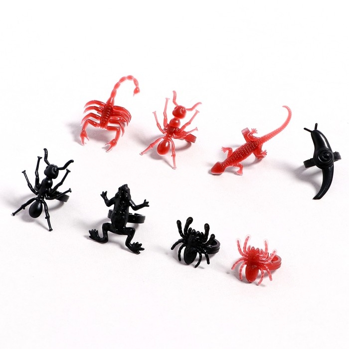 Карнавальное кольцо «Насекомые», набор 12 штук, виды МИКС Карнавальное кольцо «Насекомые», набор 12 штук, виды МИКС