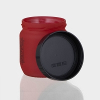 Банка стеклянная для сыпучих продуктов &laquo;Любовь на кухне&raquo;, 425 мл, цвет красный