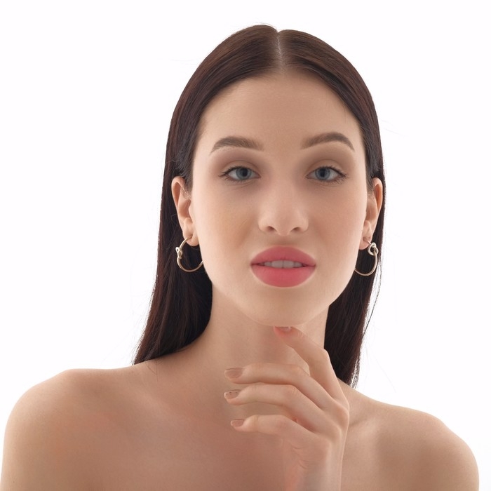 Серьги-кольца «Перерождение» классика, d=2,5 см, цвет серебро Серьги-кольца «Перерождение» классика, d=2,5 см, цвет серебро