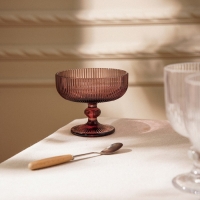 Креманка стеклянная SL Home &laquo;Модерн&raquo;, 300 мл, 12&times;10 см, цвет розовый