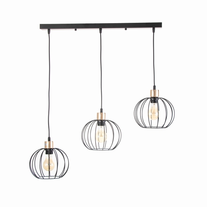 Люстра "Контур" 3х60Вт Е27 Чёрный 70х20х22(90)см