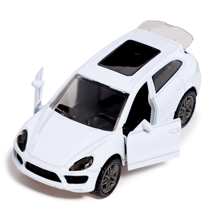 Машина металлическая &laquo;Каен&raquo;, инерция, 1:32, открываются двери, световые и звуковые эффекты, цвет белый