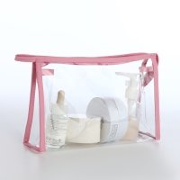 Набор косметичек 2 в 1 на молнии, цвет розовый Набор косметичек 2 в 1 на молнии, цвет розовый