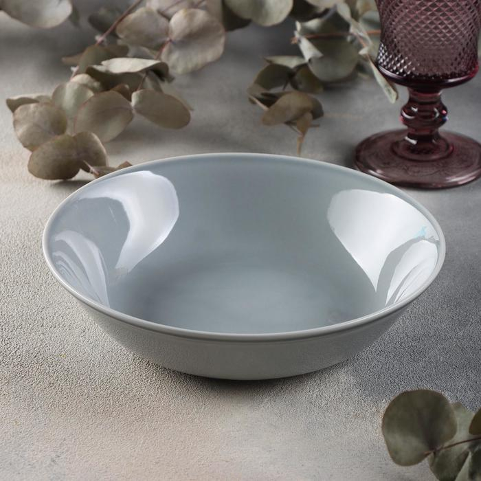 Салатник &laquo;Акварель&raquo;, 600 мл, цвет светло-серый