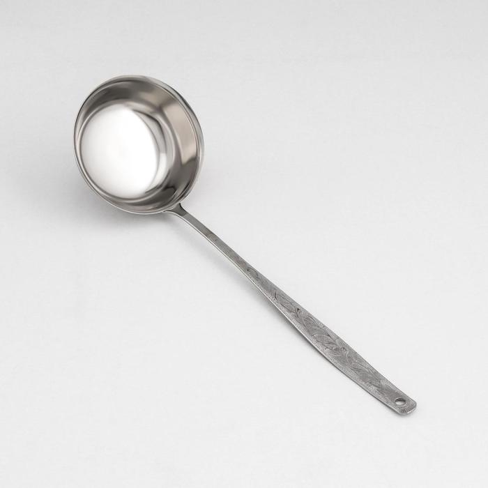 Ложка разливательная малая «Уралочка», 30 см, d=9 см, толщина 2,5 мм (М13), упрощённой обработки Ложка разливательная малая «Уралочка», 30 см, d=9 см, толщина 2,5 мм (М13), упрощённой обработки