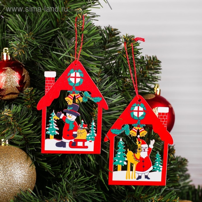 Подвеска новогодняя &laquo;В праздничном домике&raquo; МИКС