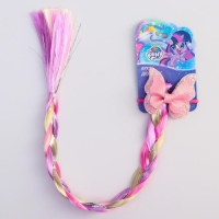 Коса на резинке для волос &laquo;Бантик&raquo;, My Little Pony, 42 см