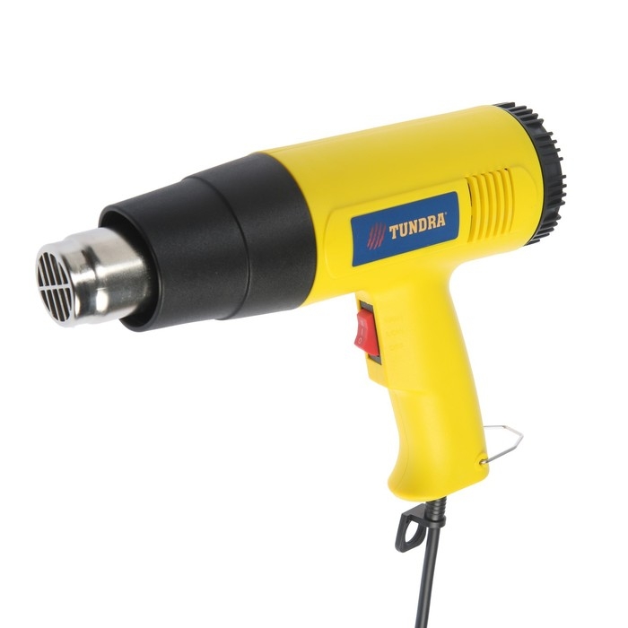 Строительный фен ТУНДРА, 2000 Вт, 250-500 л/мин, 350/600°С Строительный фен ТУНДРА, 2000 Вт, 250-500 л/мин, 350/600°С