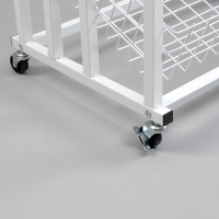 Стойка под зонты, разборная, 3 наклонные корзины, 3 яруса, 60&times;40&times;150 см, цвет белый