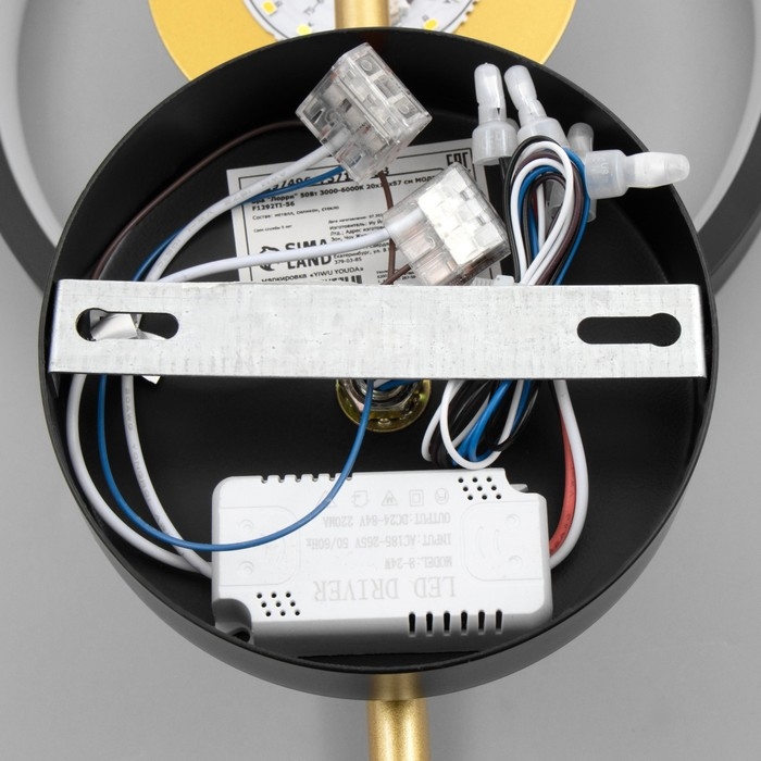 Бра "Лорри" LED 50Вт 3000-6000К черно-золотой 20х11х57 см