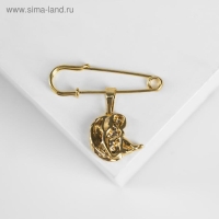Булавка-оберег с подвеской &laquo;Ангел&raquo; 3,5 см, цвет золото