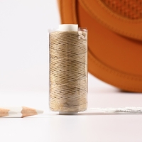 Нитки вощёные, плоские, 150D/16, 0,8 мм, 50 &plusmn; 2 м, цвет бежевый
