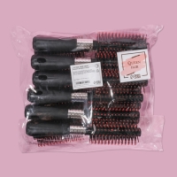 Брашинг, d = 1,5/4,2 &times; 19,7 см, фасовка 12 шт, цвет чёрный/серебристый